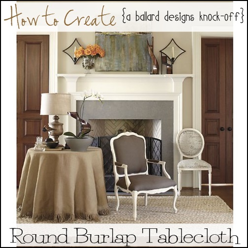 ballard designs burlap tablecloth knock off