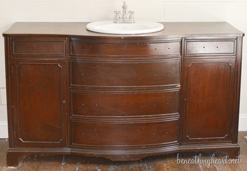 turning a dresser into a vanity