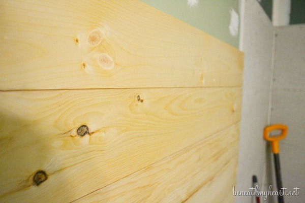 how to install a wood plank wall