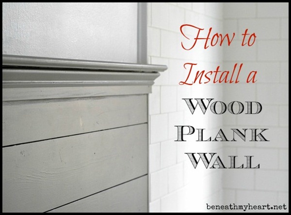 how to install a wood plank wall