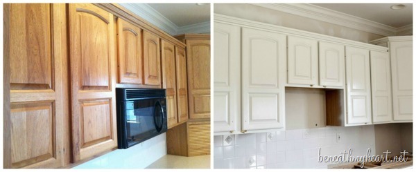 painting kitchen cabinets white