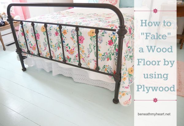 How to "Fake" a Wood Floor by Using Plywood