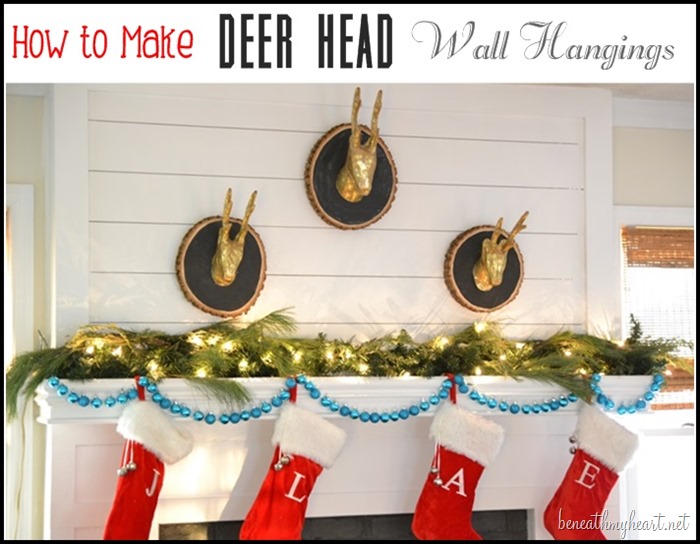 DIY deer head wall hanging