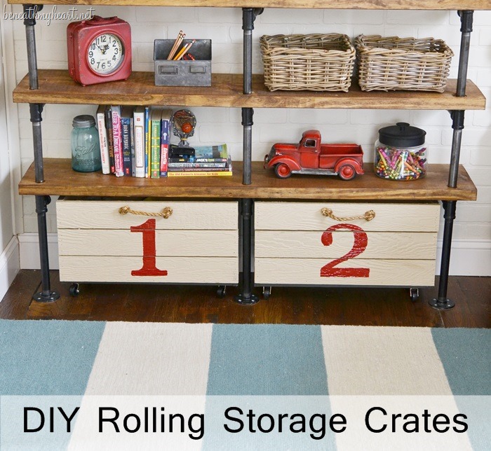 diy rolling storage crate