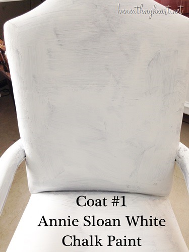 painted leather office chair