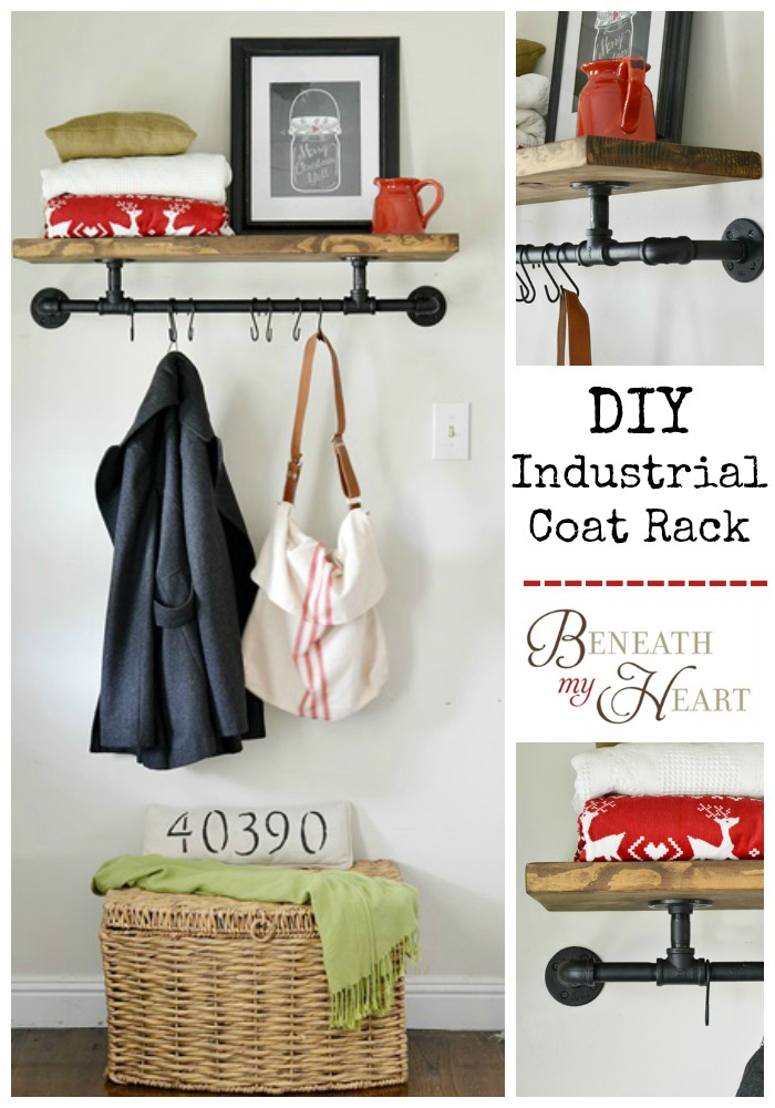 diy industrial coat rack