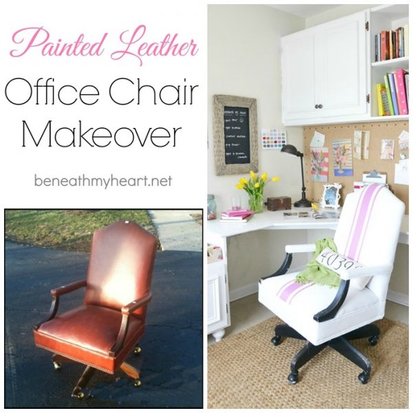 Painted Leather Office Chair