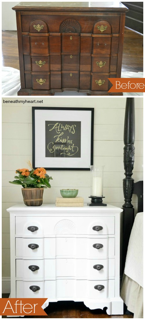 Beside table makeover