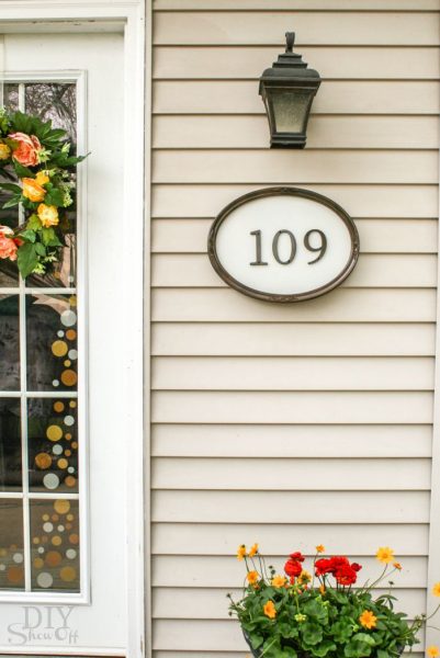 framed house numbers tutorial