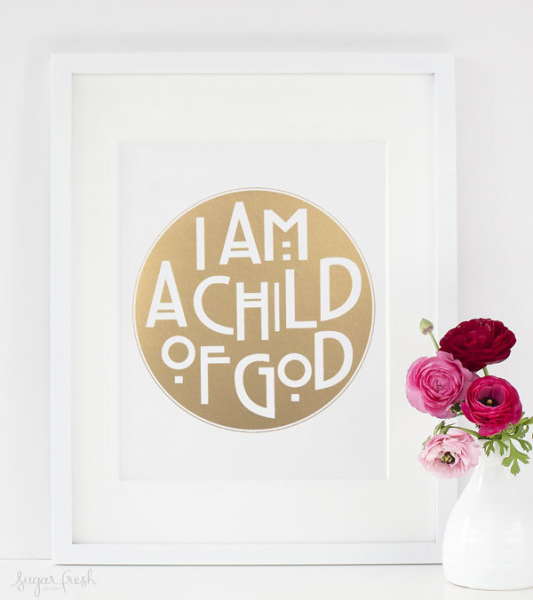 I am a child of god gold
