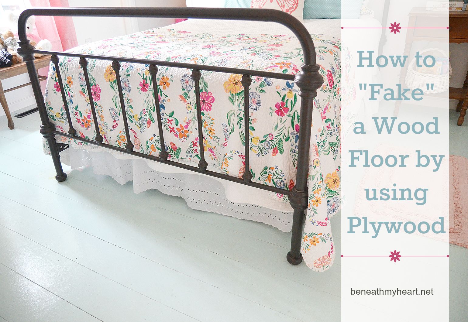 how to fake a wood floor by using ply