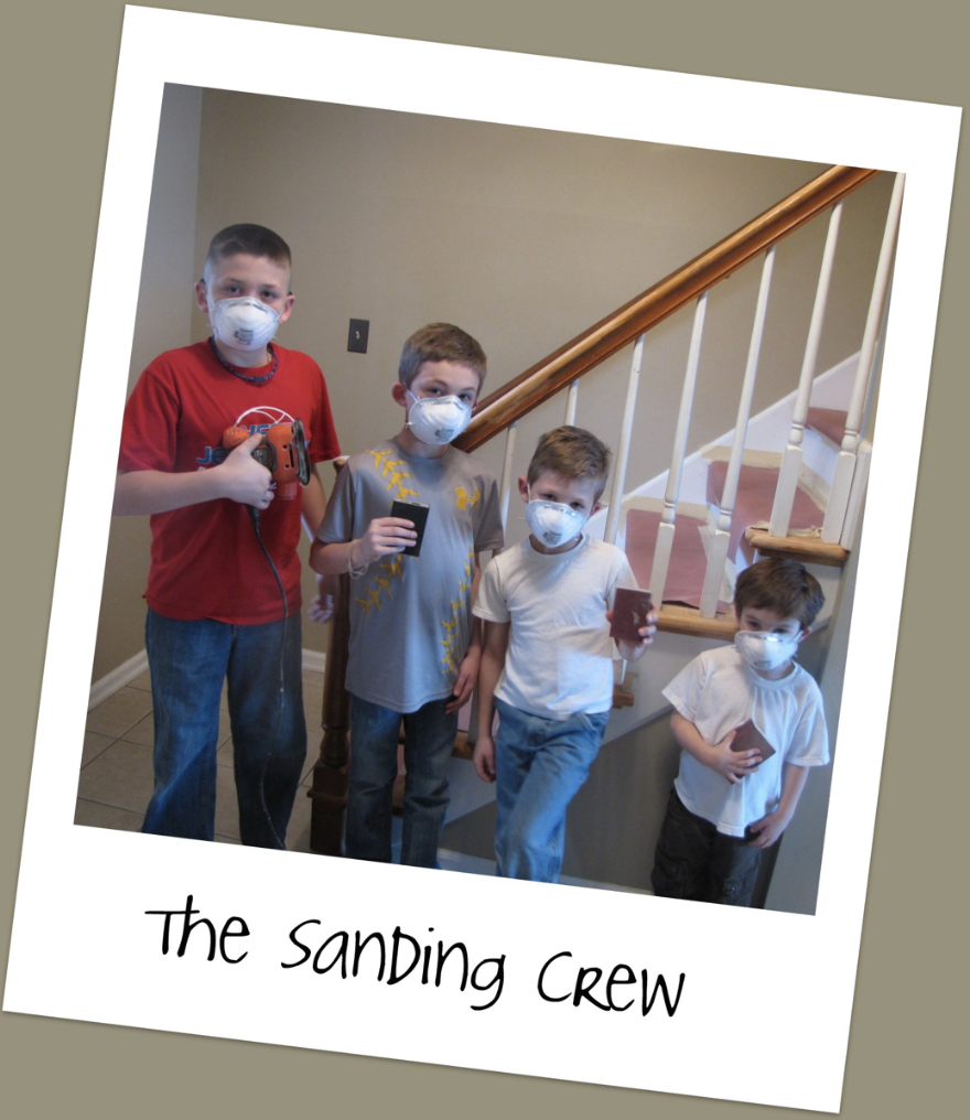 The Sanding Crew {You HAVE to watch this video…guaranteed smiles!}