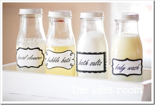 DIY Labeled Bath Jars {Blog Swap with Amy from The Idea Room!}