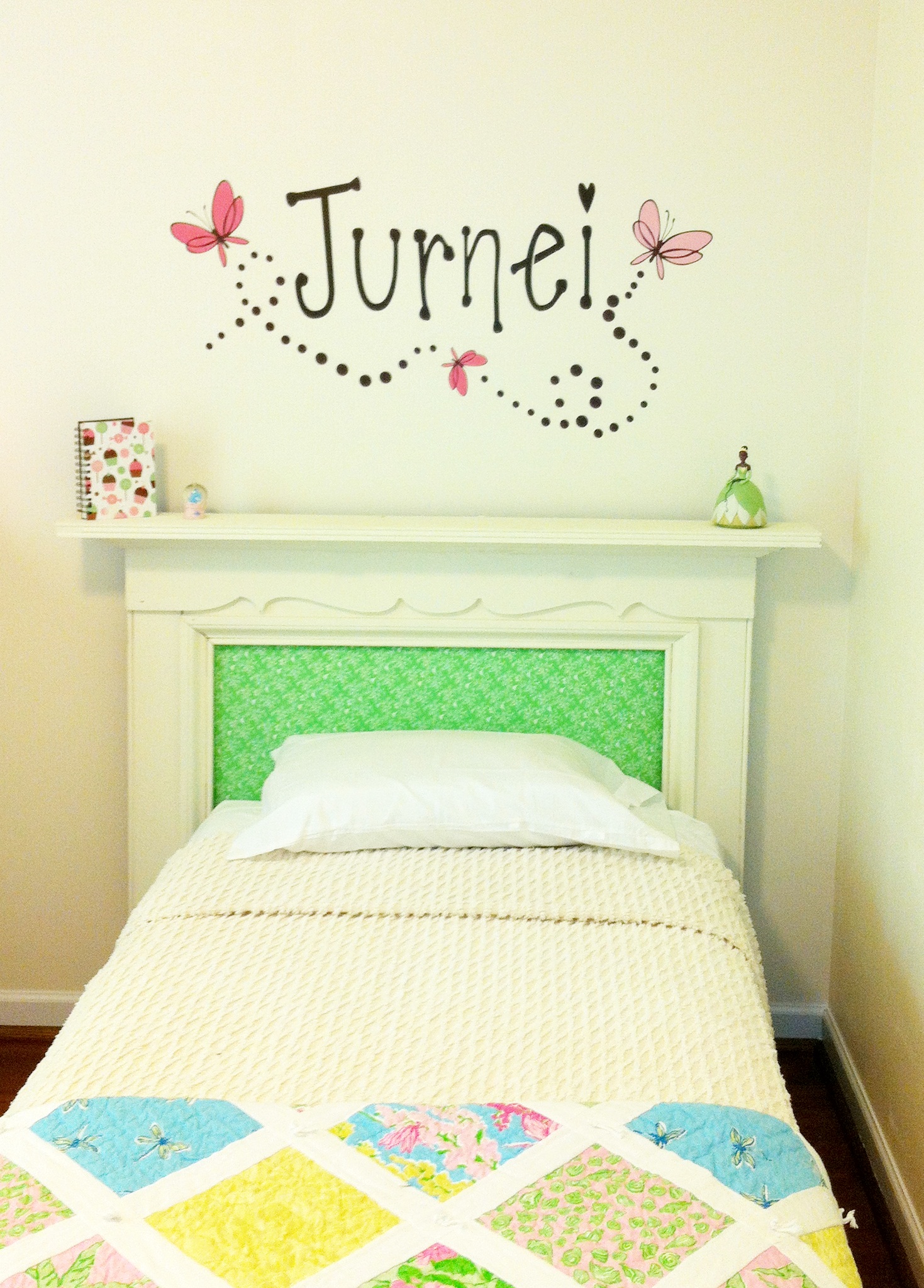 Fireplace Mantle Headboard {for a little girl’s room}