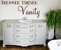Dresser turned Vanity Makeover