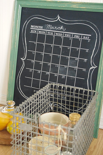 Chalkboard Calendar Inspiration