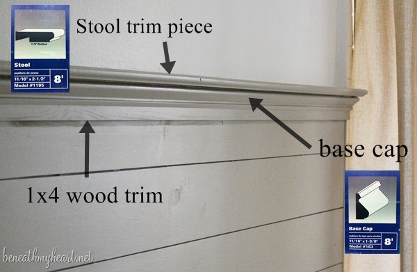 How To Cap Off A Wood Plank Wall With Decorative Trim Beneath My Heart - Half Wall Cap Trim