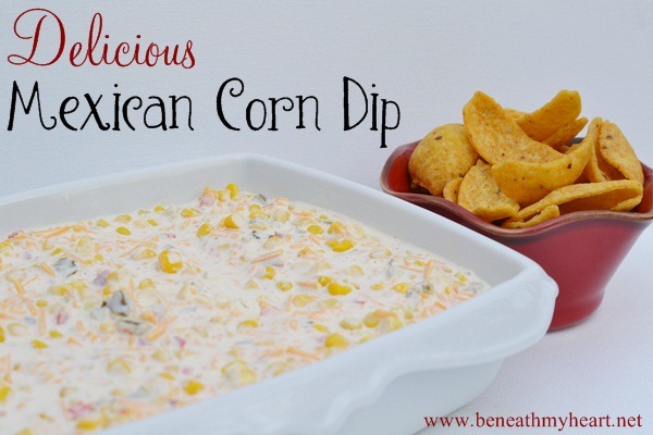 Mexican Corn Dip with Frito Scoops!  {Game Day Recipe}