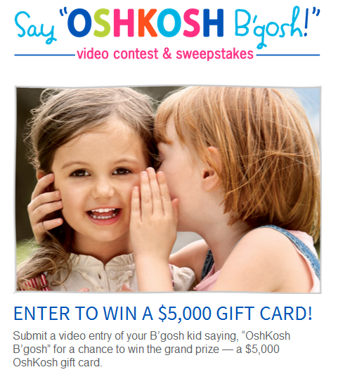 OshKoshB’Gosh $5,000 Gift Card Sweepstakes {and $50 gift card giveaway for beneath my heart readers!}