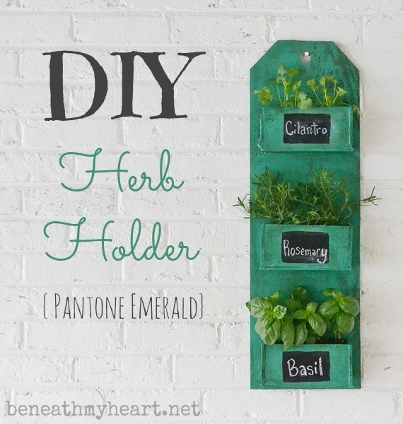 DIY Herb Holder {Pantone Emerald}