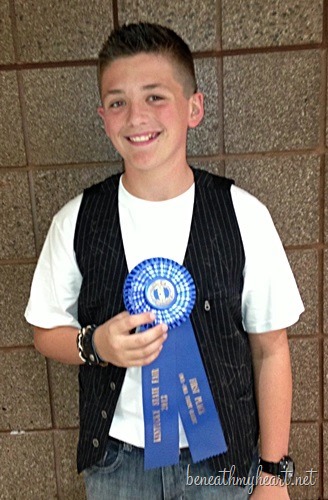 Jonathan at the Ky State Fair Talent Contest - Beneath My Heart