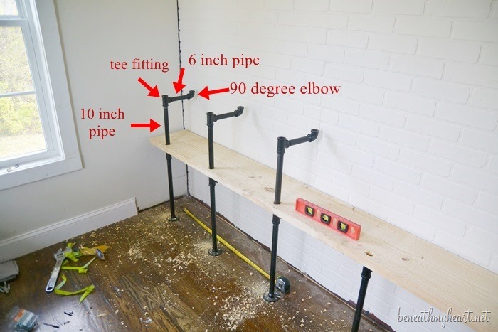 How To Build Industrial Shelves, Shelving Using Black Pipe