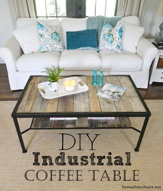 Coffee Table Makeover Industrial, Replacing Glass In Coffee Table With Wood
