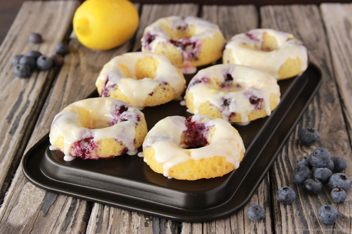 Baked Blueberry Lemon Donuts!