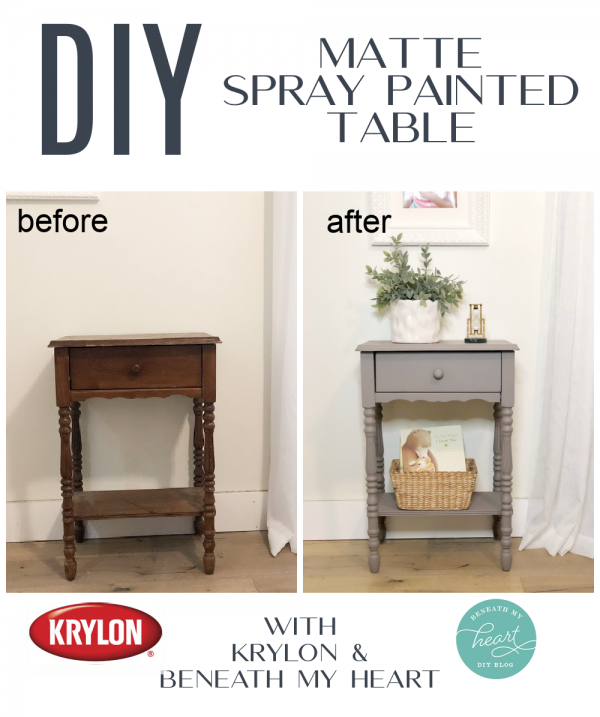 DIY Matte Painted Night Stand - Beneath My Heart