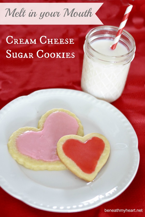 Melt in Your Mouth Cream Cheese Sugar Cookies (and other Valentine goodies!)
