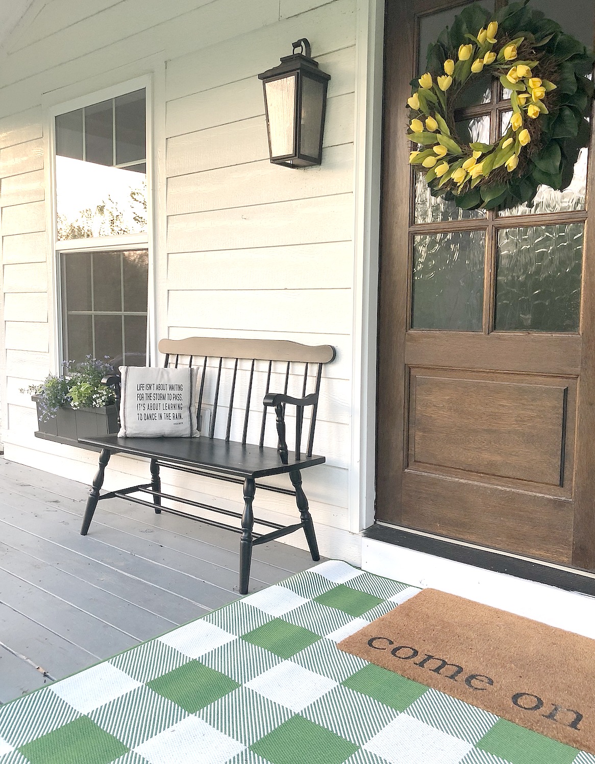 Layered Door Mats For Spring Beneath, Front Porch Rugs For Fall