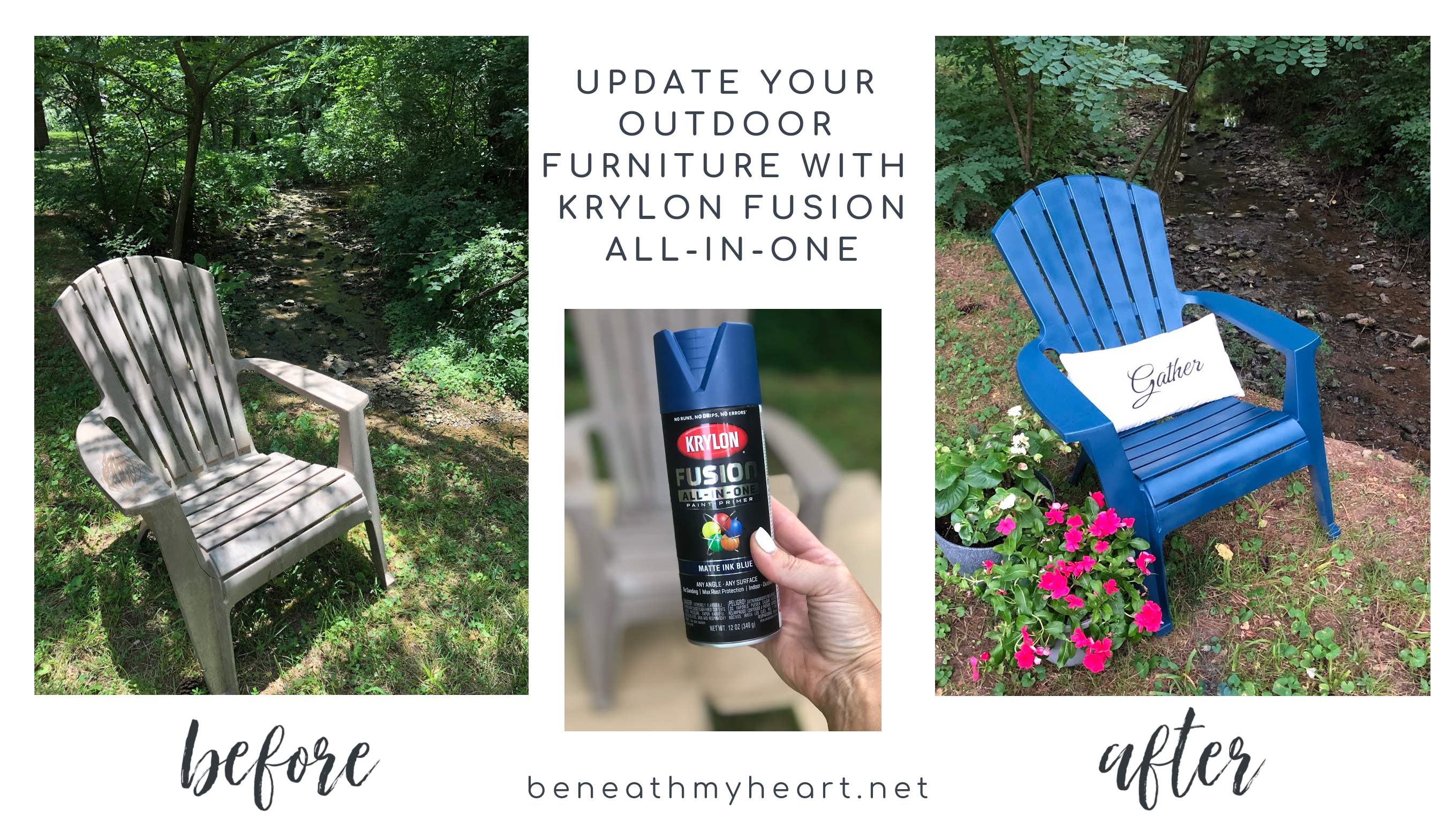 DIY Spray Painted Outdoor Chair