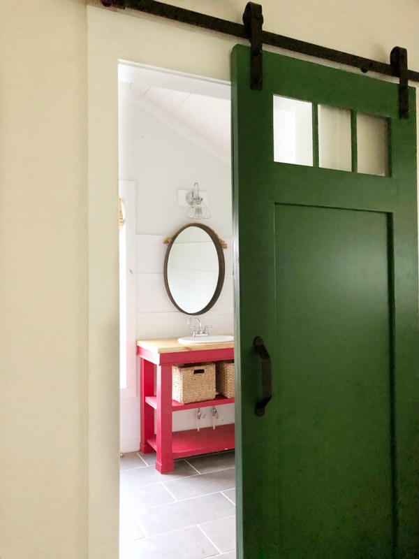DIY Sliding Door for the Boys’ Bathroom
