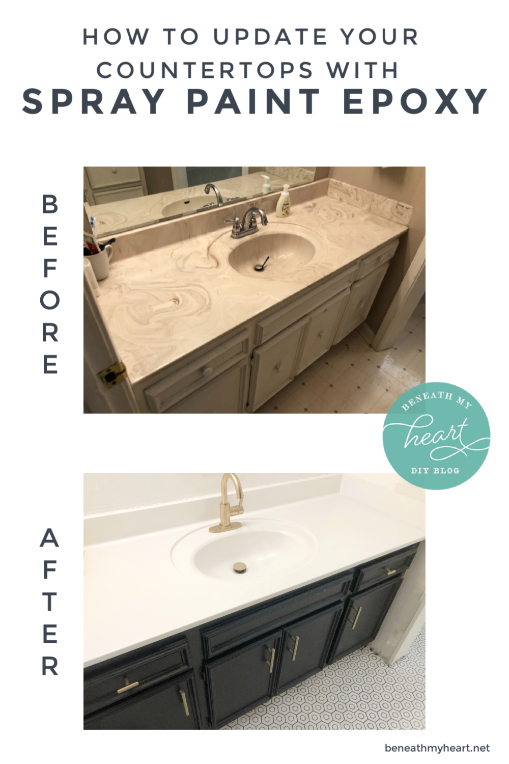 How To Update Your Countertops With Appliance Beneath My Heart - How To Seal A Bathroom Countertop