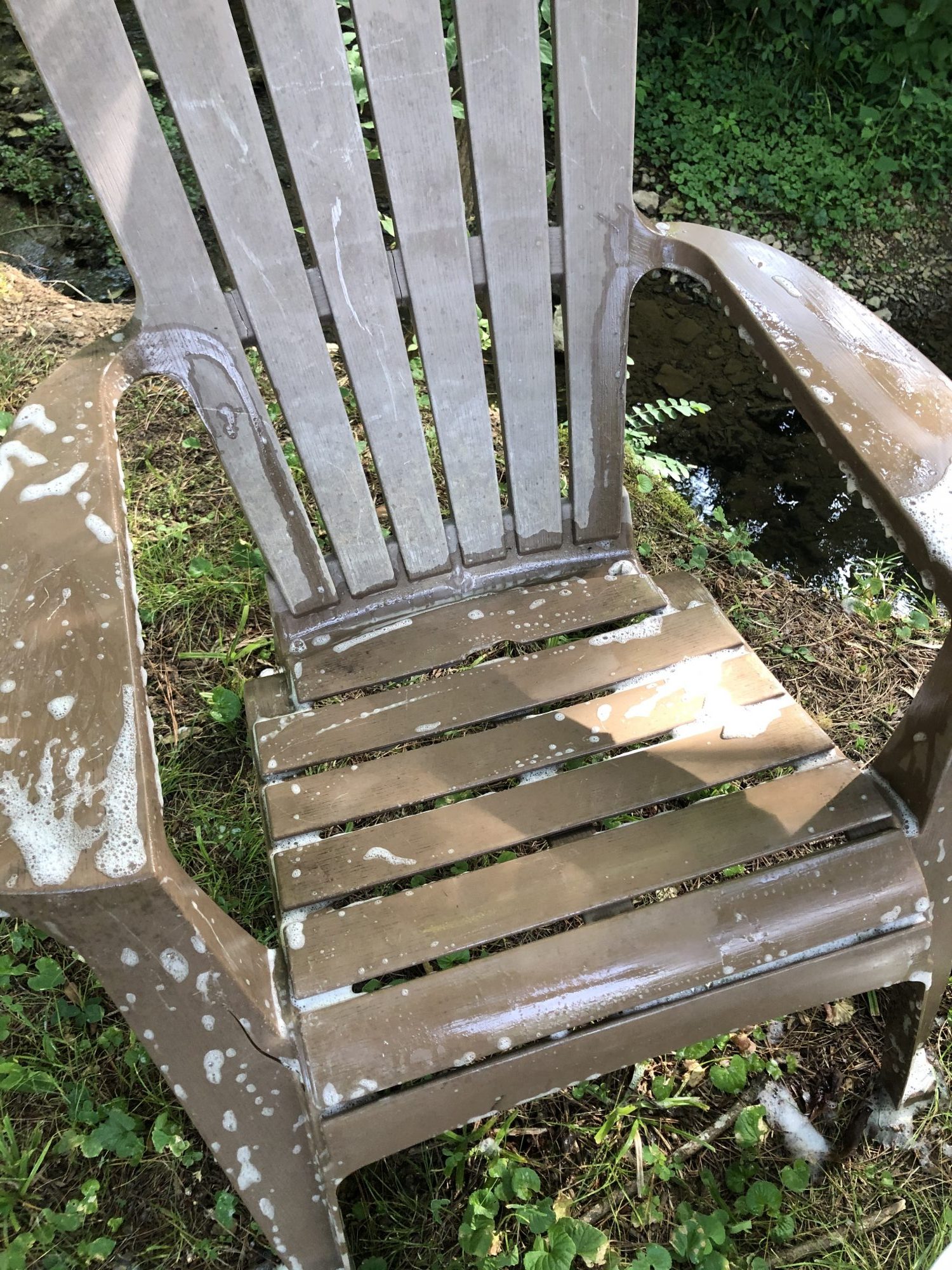 DIY Spray Painted Outdoor Chair