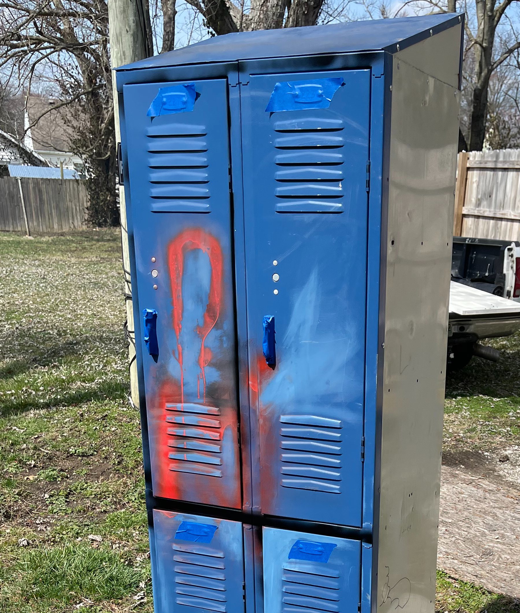 DIY Spray Painted Lockers