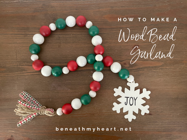 How to Make a Wood Bead Garland (for Christmas)