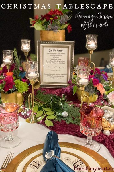 Jewel-Toned Christmas Tablescape {Women’s Bible Study Event}