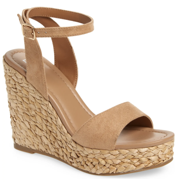 espadrille angle strap wedges
