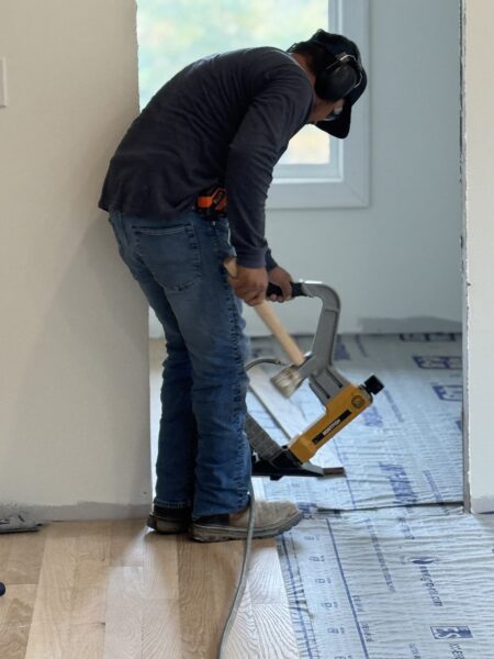 Installing Select white oak flooring