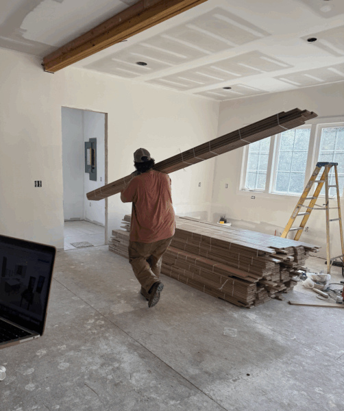 Installing Select white oak flooring