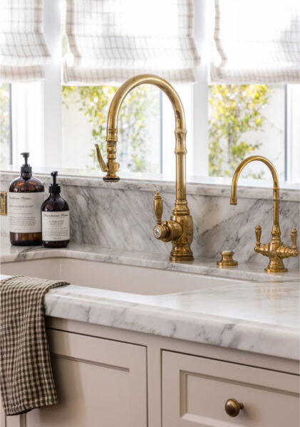 choosing unlaquered brass kitchen faucet